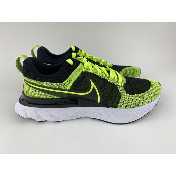 Nike React Infinity Run Flyknit 2 Volt Black Men's Sneakers Shoes CT2357 700 - Picture 6 of 12